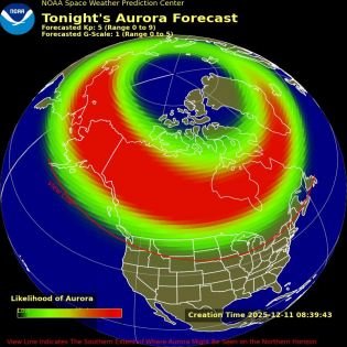 Auroral Viewline Forecast - Tonight