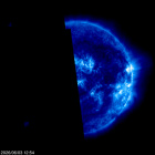 Click for time-lapse image of the sun